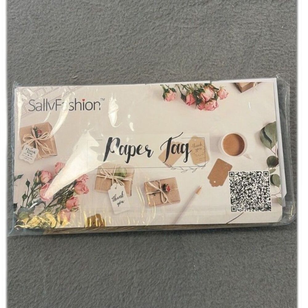 SallyFashion Paper Tags with Twine